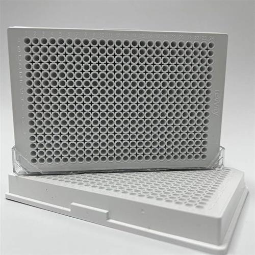 6008289 | 384-well microplate for use in time-resolved fluorescence, luminescence, Alpha, and radiometric assays. This white, polystyrene ProxiPlate has shallow wells allowing for lower volumes to be used in assays.