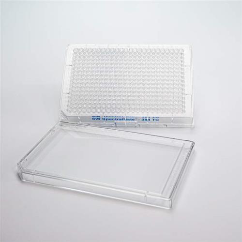 6008650 | Shallow-well tissue culture-treated (TC-treated) 384-well transparent polystyrene microplate for colorimetric and absorbance cell-based assays. The shallow well is designed for lower volume with higher sensitivity. Tissue-culture treated microplates are supplied with lids