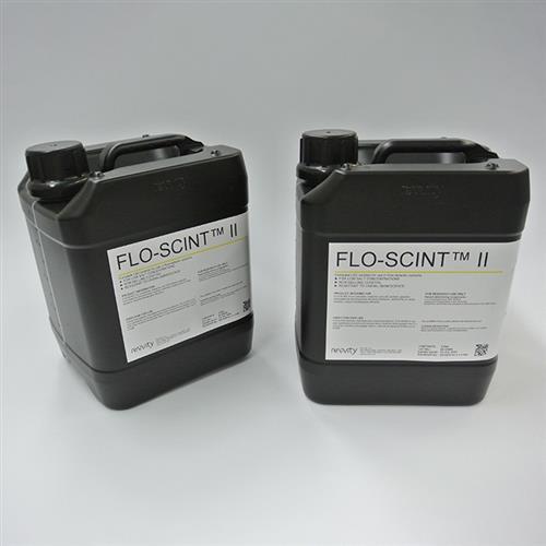 6013529 | Flo-Scint II liquid scintillation cocktail can be used with polar solvents and dilute buffers affording good sample loading capacity and low viscosity.