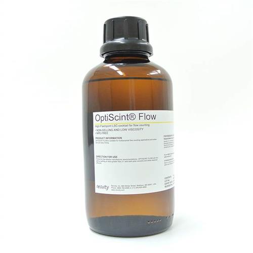 6013791 | OptiScint Flow is an NPE-free liquid scintillation cocktail designed for flow counting applications. OptiScint is part of Revvity’s family of safer cocktails, is NPE-free, and is compliant with EEC directive 2003/53/EC and REACH regulations. OptiScint provides greater peace of mind and a choice of using an environmentally friendly liquid scintallation cocktail without compromising performance.