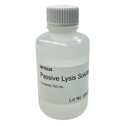 6016802 | The Passive Lysis Solution (PLS) is a mammalian cell lysis solution intended to be used to prepare cell lysates for measurement of luciferase activity with the twinlite and sensilite reporter gene assay systems. It is provided in the twinlite and sensilite kits, but if additional volume of the lysis solution is required, it is also available as a separate item, 100 mL volume per bottle.