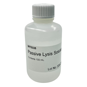 6016802 | The Passive Lysis Solution (PLS) is a mammalian cell lysis solution intended to be used to prepare cell lysates for measurement of luciferase activity with the twinlite and sensilite reporter gene assay systems. It is provided in the twinlite and sensilite kits, but if additional volume of the lysis solution is required, it is also available as a separate item, 100 mL volume per bottle.