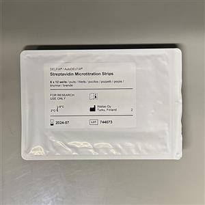 4009-0010 | Streptavidin-coated 8 x 12 strip clear microplates for DELFIA® time-resolved fluorescence (TRF) assays.