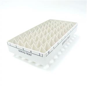 6008129 | Reusable liquid scintillation counting (LSC) vial carriers that fits fifty 20 mL vials. Pack of 3. Inert to cocktails, easily decontaminated and autoclavable.