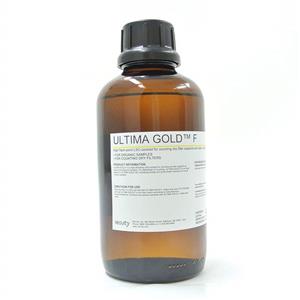 6013171 | Ultima Gold; F is a high efficiency, safer liquid scintillation cocktail for counting dry filter supports, as well as non-polar organic samples. For alpha/beta LSC counting, Ultima Gold F is an ideal diluent for Ultima Gold; AB, increasing energy resoluti