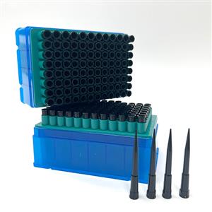 6076561 | These high-quality pipette tips are compatible with the Fontus™ and the JANUS™ G3 VariSpan™ pipetting module and can be used for a variety of automated liquid handling applications. Each individual tip has a small amount of graphite added to the polypropy