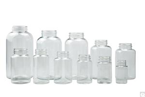 218667 | 32oz 950ml Clear PETE Packer with 53 400 neck fini