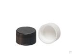 CAP-00379 | 38 439 White Ribbed Polypropylene Cap with F422 HD