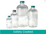 GLA-00938 | 16oz 480ml Safety Coated Clear Boston Round with 2