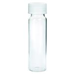 21798 | 20ml CLEAR Pre-Cleaned VOA vials Open Top with 0.125" PTFE/Silcone Septa, 72-pk.