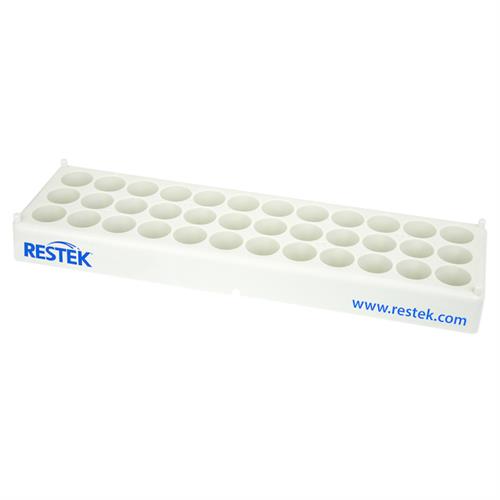 22644 | Vial Storage Rack for 6, 10, or 20mL Headspace Vials, 36 Vial Capacity, Polypropylene, 5-pk.
