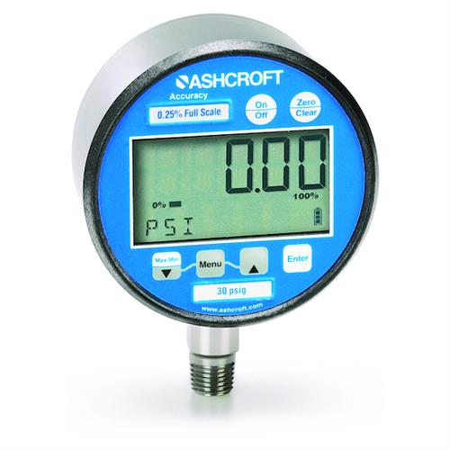 24268 | Ashcroft 2074 Digital Pressure Gauge, 3" diameter, 1/4" NPT, 30" Hg to 60 psi
