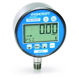 24268 | Ashcroft 2074 Digital Pressure Gauge, 3" diameter, 1/4" NPT, 30" Hg to 60 psi