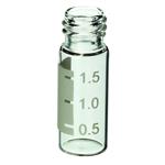 24629 | 2.0 mL, 10 mm/425 Big Mouth Step Screw-Thread Vials with Grad Marking Spot, Amber, 1,000-pk.