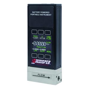 27331 | Portable Mass Flow Calibrator, Whisper Series, 0-50 SCCM, Monochrome Display, Battery Powered