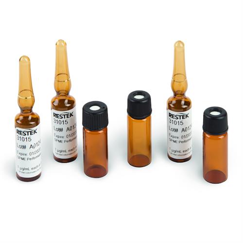 31015 | SPME Performance Test Mix 1µg/mL, Water/Methanol (99:1), 1mL/ampul, 3-pk.