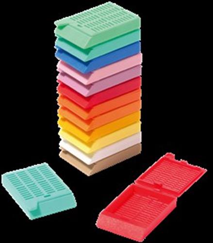 8156 | Tissue Tek Uni Cassette Stacked Cassettes Green 40