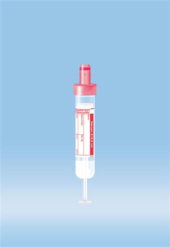 03.1397.100 | S-Monovette® Serum, 5.5 ml, Cap red, 15 x 75 mm, Paper label, Sterile