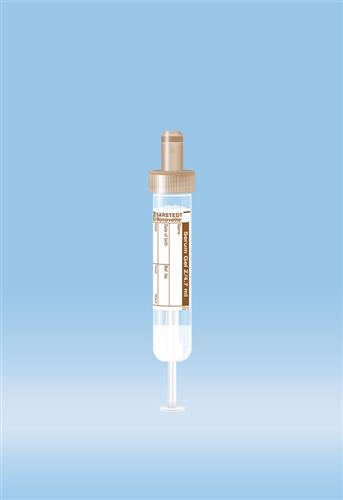 03.1524.001 | S-Monovette® Serum Gel, 4.7 ml, Cap brown, 15 x 75 mm, Paper label, Sterile