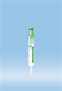 04.1906.100 | S-Monovette® Lithium heparin, 2.6 ml, Cap green, 13 x 65 mm, Paper label, Sterile
