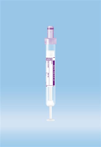 04.1931.100 | S-Monovette® K3 EDTA, 4.9 ml, Cap violet, 13 x 90 mm, Paper label, Sterile