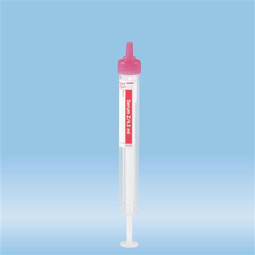 05.274.160 | Luer Monovette® Serum, 4.5 ml, Cap red, 11 x 92 mm, Paper label, Sterile