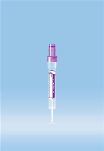 06.1660.100 | S-Monovette® K2 EDTA, 1.2 ml, Cap violet, 8 x 66 mm, Paper label, Sterile