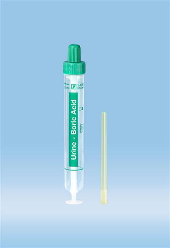 10.253.020 | Urine-Monovette®, Boric acid, 10 ml, Cap green, 15 x 102 mm, Individually wrapped sterile