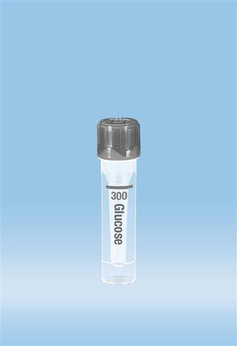 20.1307.100 | Microvette® 300 Fluoride/heparin, 300 µl, Cap grey, flat base