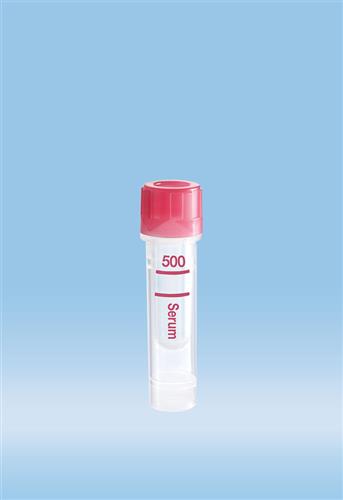20.1343.100 | Microvette® 500 Serum, 500 µl, Cap red, flat base
