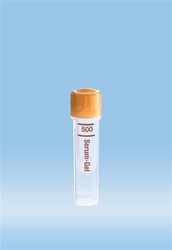 20.1344 | Microvette® 500 Serum Gel, 500 µl, Cap brown, flat base