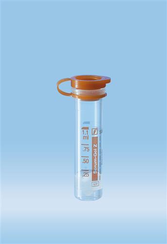 41.1500.005 | Micro sample tube, Serum Gel, 1.1 ml, Push cap, EU/ISO