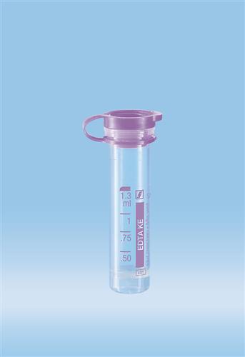 41.1504.105 | Micro sample tube, K3 EDTA, 1.3 ml, Push cap, ISO