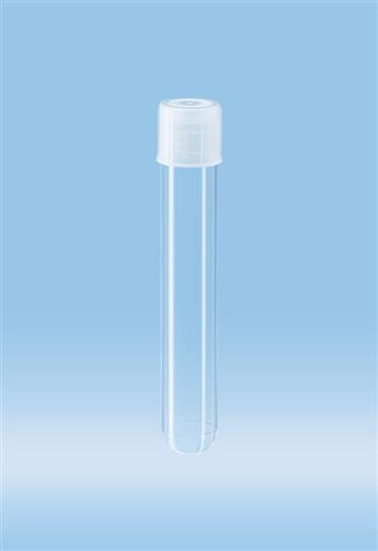 55.526.006 | Culture Tube, 5 ml,  75 x 12 mm, round base, PP, 2-position cap assembled, 25/bag, sterile