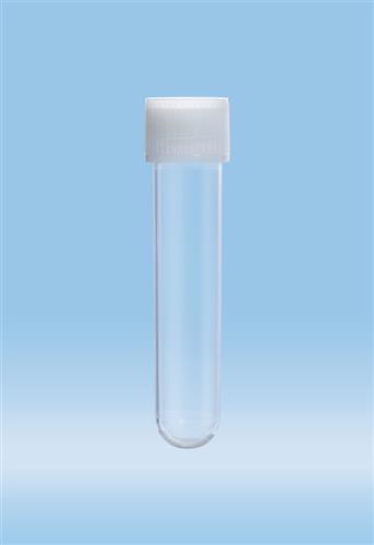 60.506.001 | Screw cap tube, 10 ml, 79 x 16 mm, round base, PP, cap assembled, sterile
