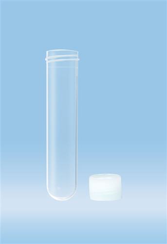 60.506.024 | Screw cap tube, 10 ml, 79 x 16 mm, round base, PP, no cap