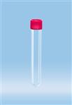 60.540.322 | Screw cap tube, 13 ml,  101 x 16.5 mm, round base, PP, red cap assembled, sterile