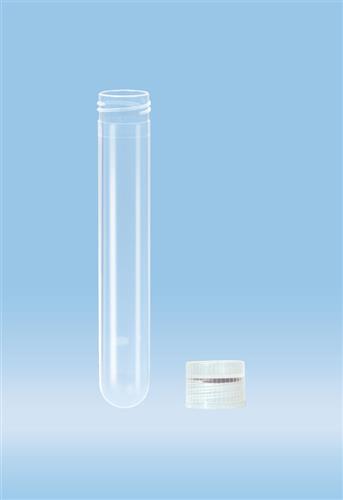 60.541.304 | Screw cap tube, 13 ml,  101 x 16.5 mm, round base, PP, o-ring cap included