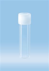 60.542.324 | Screw cap tube, 8 ml,  57 x 16.5 mm, flat base, PP, cap assembled, sterile