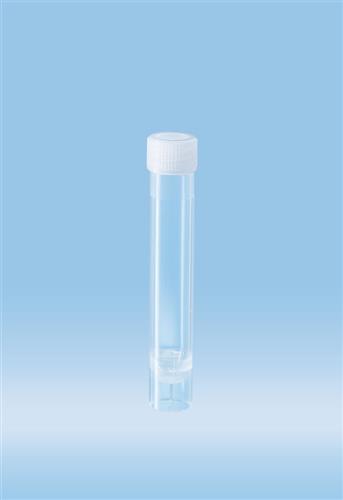 60.549.001 | Screw cap tube, 3.5 ml,  66 x 11.5 mm, conical base with skirt, PP, cap assembled, sterile