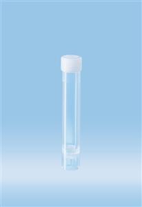 60.549.001 | Screw cap tube, 3.5 ml,  66 x 11.5 mm, conical base with skirt, PP, cap assembled, sterile