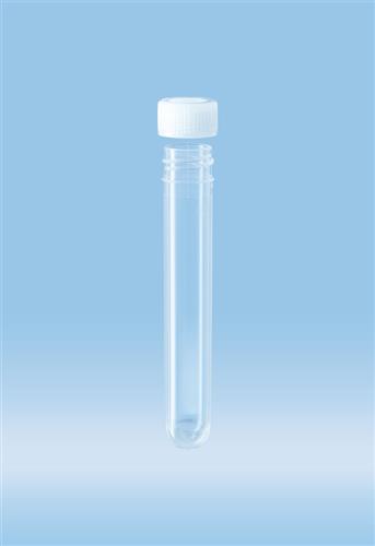 60.550.034 | Screw cap tube, 7 ml,  82 x 13 mm, round base, PP, cap included