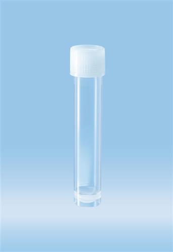 60.551.001 | Screw cap tube, 10 ml,  79 x 16 mm, round base with skirt, PP, cap assembled, sterile