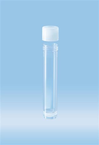 60.551 | Screw cap tube, 10 ml,  79 x 16 mm, round base with skirt, PP, cap included