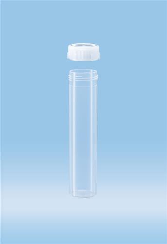 60.596 | Screw cap tube, 60 ml,  126 x 30 mm, flat base, PP, cap included