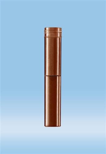 60.611.311 | Screw cap tube, 5ml, 92 x 15.3 mm, amber, flat false bottom, PP, no cap