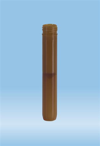 60.612.011 | Screw cap tube, 5 ml,  92 x 15.3 mm, amber, rounded false bottom, PP, no cap