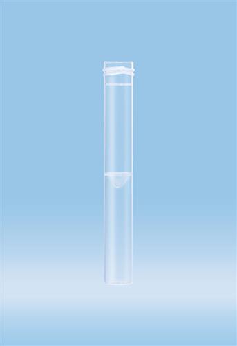 60.613.010 | Screw cap tube, 3.5 ml,  92 x 13 mm, flat false bottom, PP, no cap, 100 piece(s)/bag