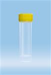 60.9922.243 | Screw cap tube, 25 ml,  90 x 25 mm, conical base with skirt, PP, yellow cap assembled, sterile