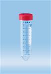 62.548.101 | Screw cap tube, 50 ml, 114 x 28 mm, conical, PP, blue graduations and white block, red cap included